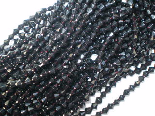 Crystal Jet Black Bicone 4mm